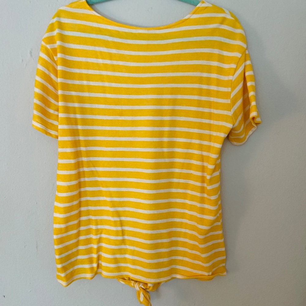 Old Navy yellow striped boating tee - Picture 4 of 5